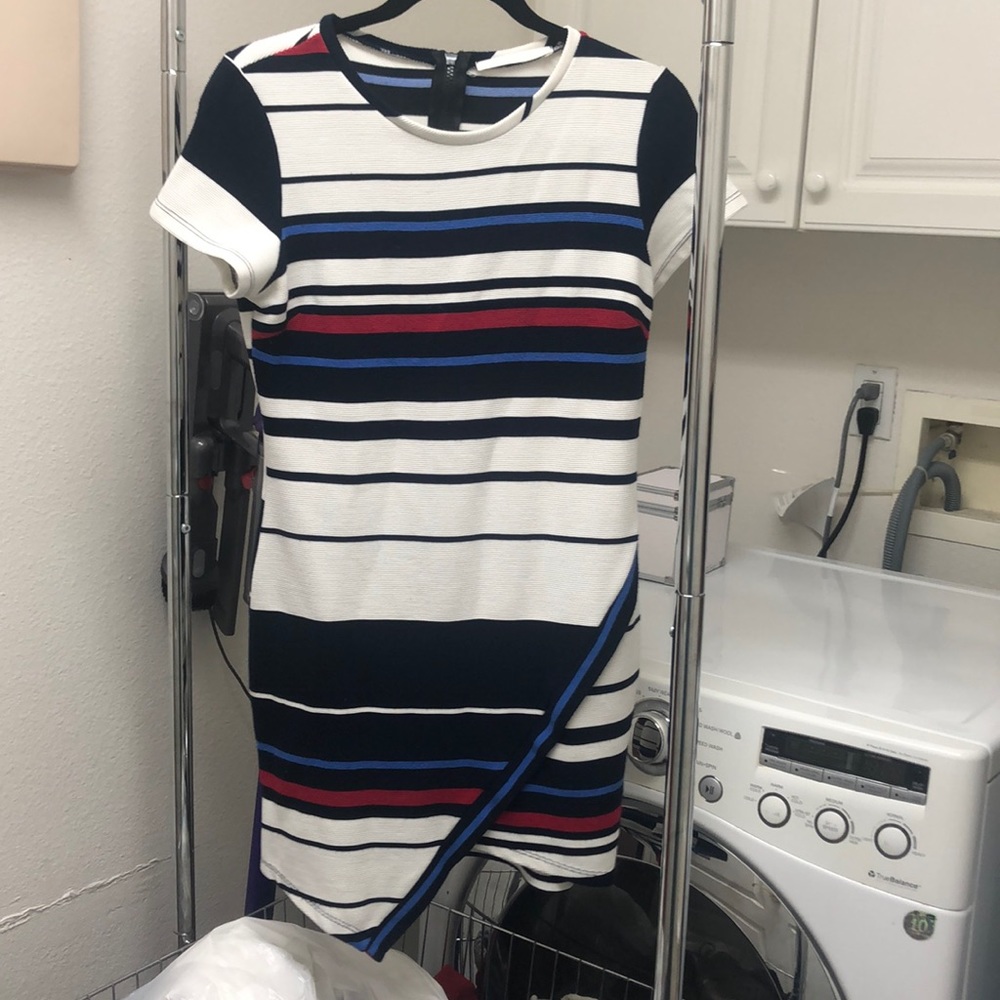 Striped sexy mini dress